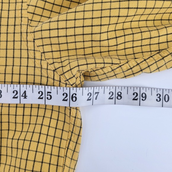 Tommy Hilfiger Men's XXL Button Down Shirt Yellow Plaid Long Sleeve Vintage Y2K - Picture 6 of 8